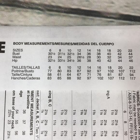 McCall's M5594‎ Misses Lined Blazer Jacket Sewing Pattern Size A5 (6-8-10-12-14) - Picture 7 of 10